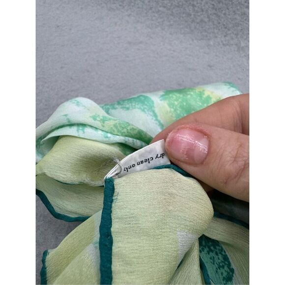 Vera Green White Outdoor Fisherman and Dog Print Silk Square Scarf - Picture 5 of 7